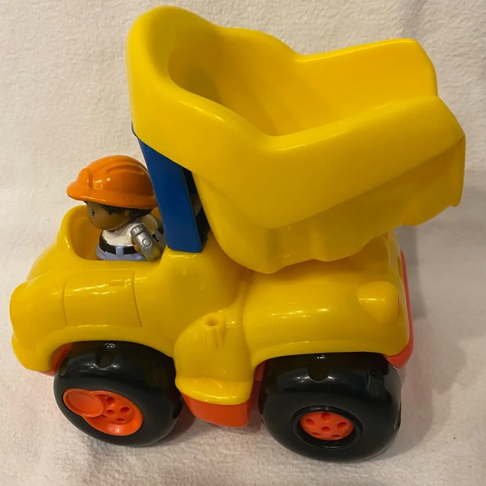 Little People construction trucks people and rock set Fisher Price